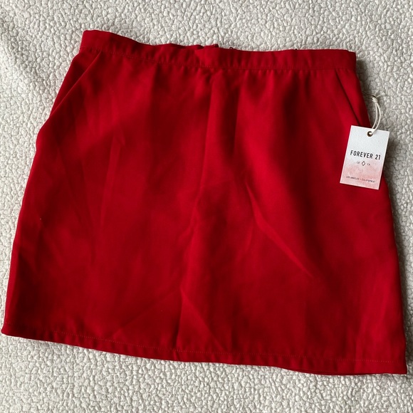 Forever 21 Dresses & Skirts - NWT Red Mini Skirt